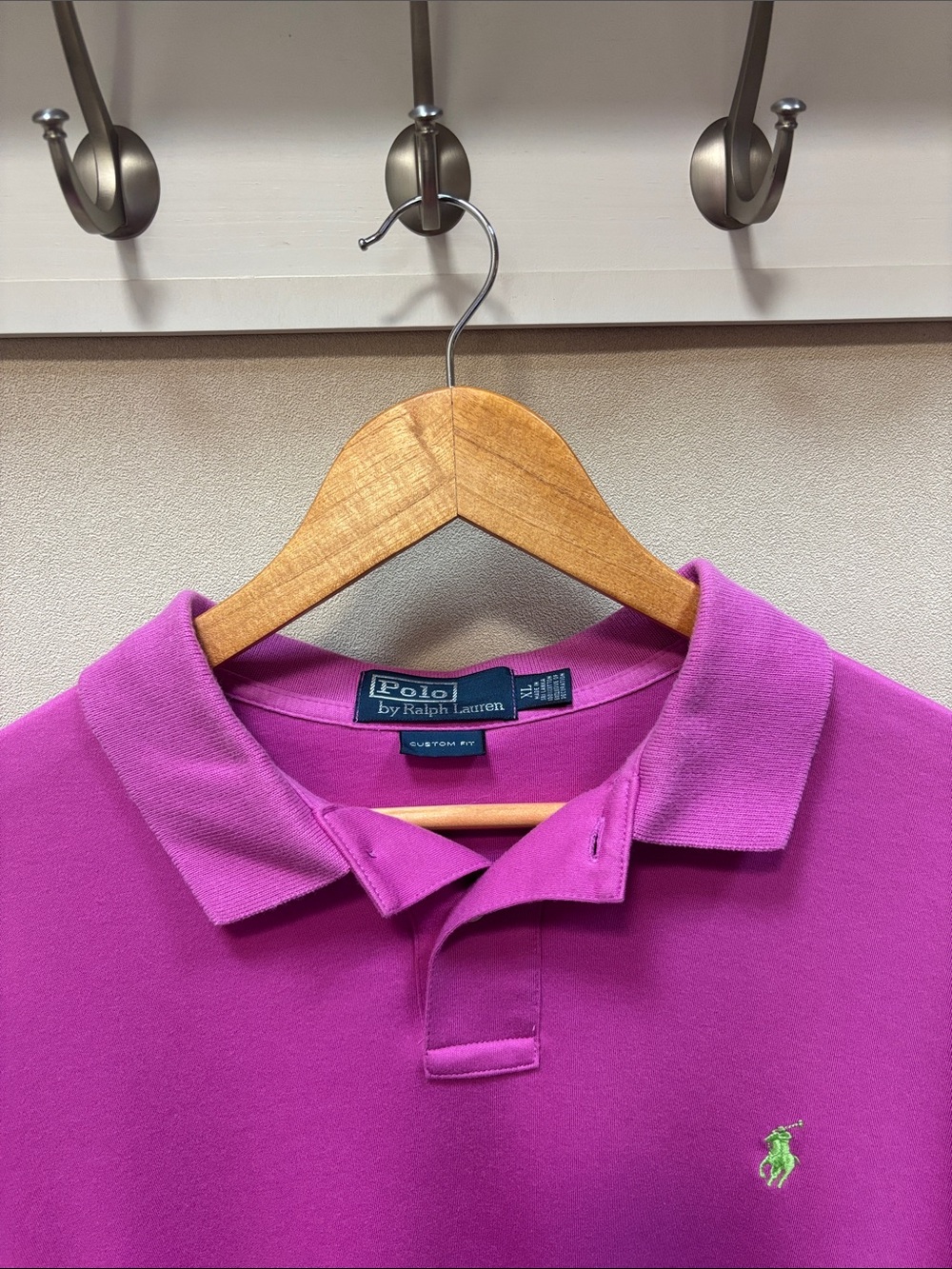 Ralph Lauren Men's Bright Magenta XL Polo Shirt, Gently Used - Picture 5 of 5